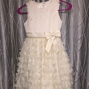 Almond/cream girls dress sz7